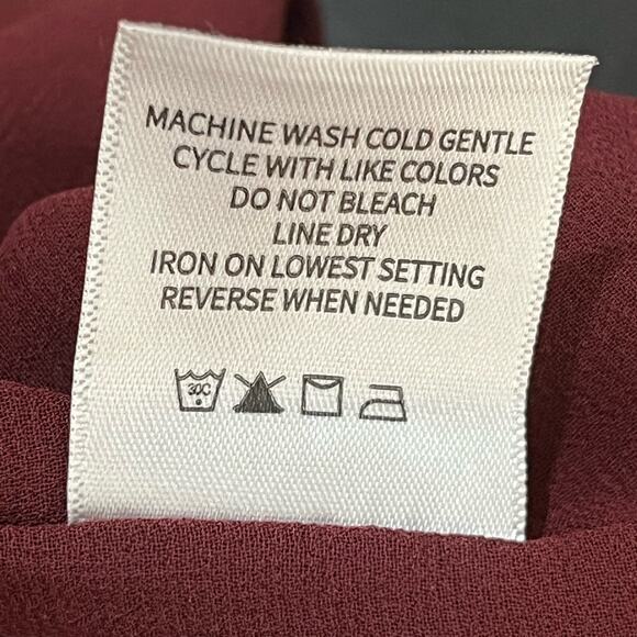 Altar'd State Bodysuit Small burgundy Adjustable Straps Snap - Picture 6 of 10